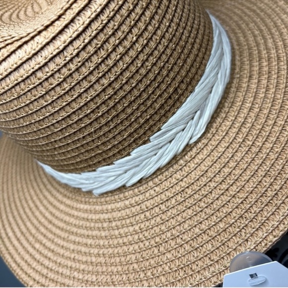 Time and Tru Boho Embroidered Fedora Hat NWT Sun Hat Beach Vacation - Picture 5 of 8